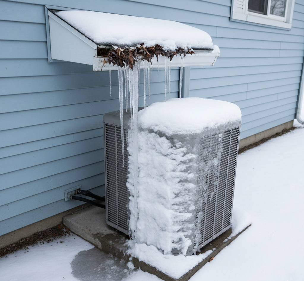 Heat Pump Iced Up in Winter-What to Do Step by Step